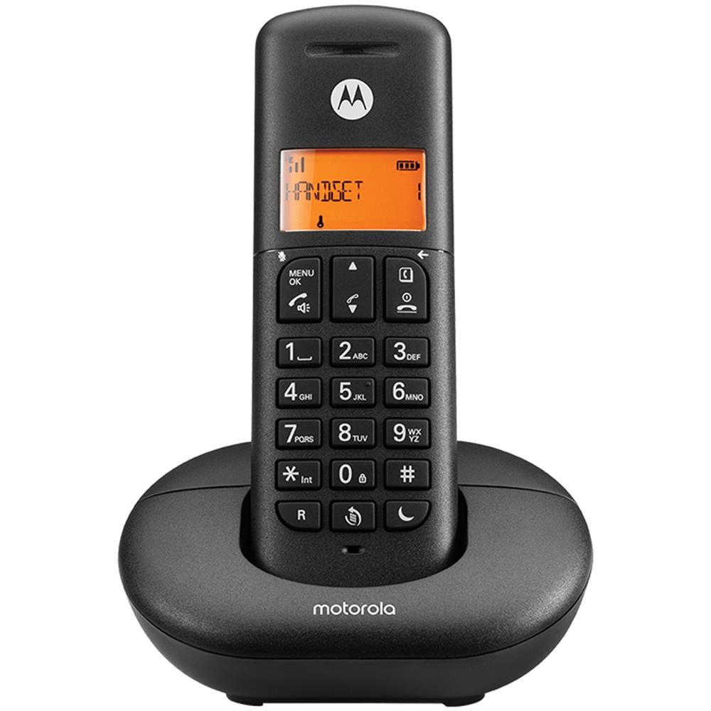 E201 Telefono DECT Identificatore di chiamata Nero - Foto 1