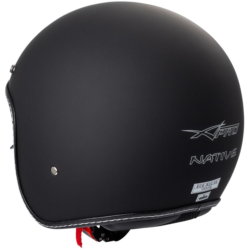 Casco Moto Jet Cafe Racer Omologato Ece 22-05 Parasole Scooter Nero Opaco M - Foto 2
