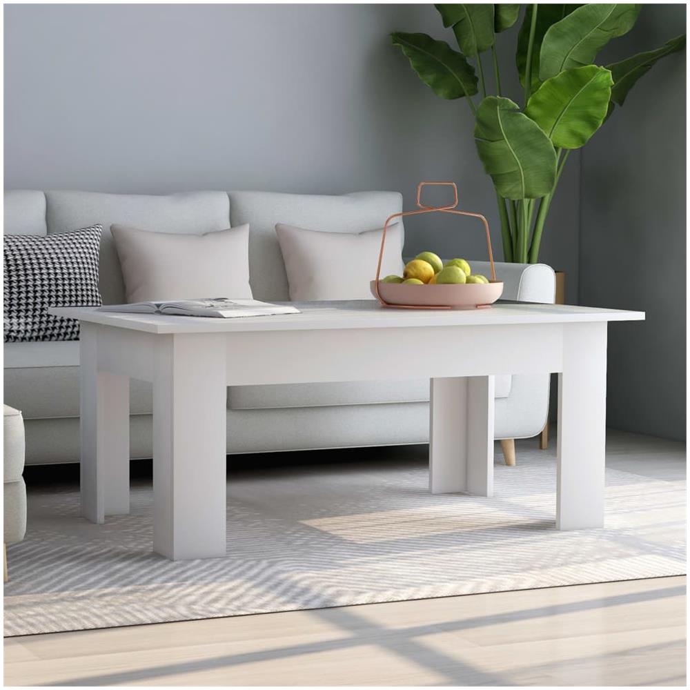 vidaXL Tavolino da caff/è in Truciolato 100x59x42 cm Bianco Tavolinetto Salotto