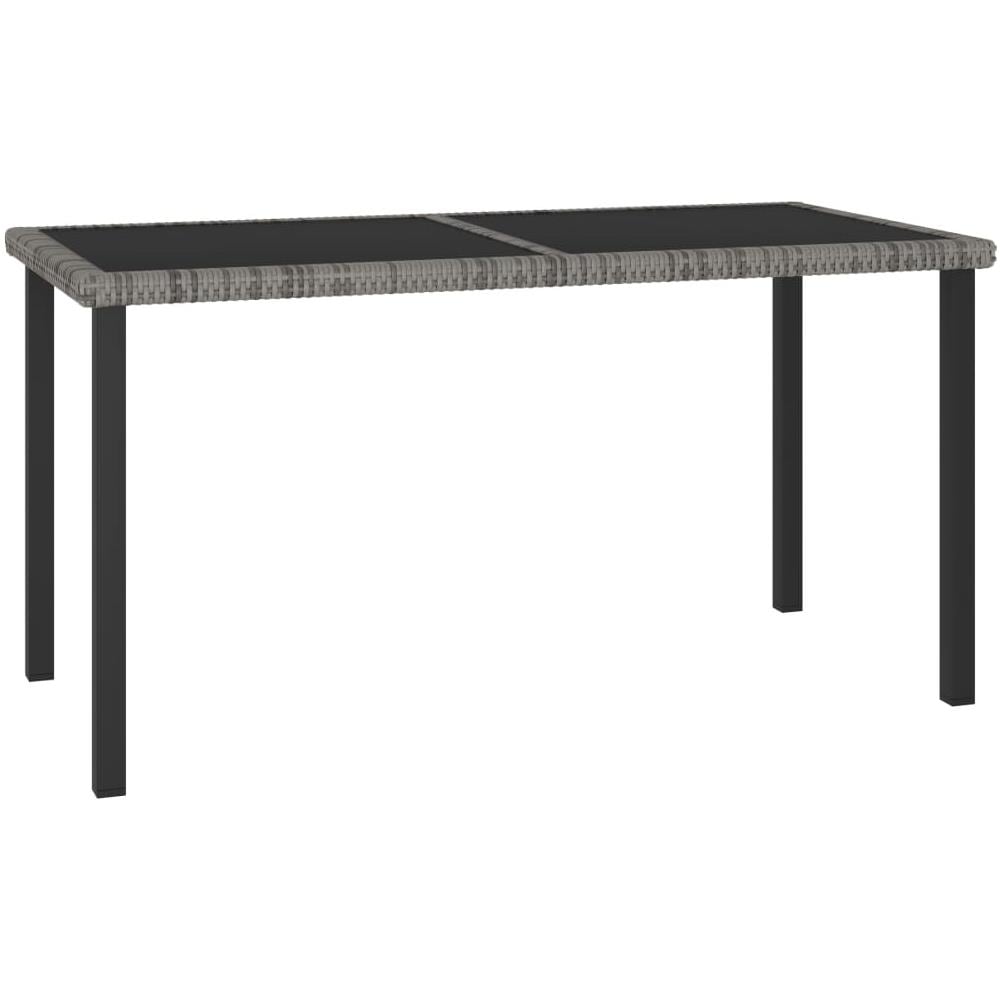 Set Da Pranzo Da Giardino 7 Pz In Polyrattan Grigio - Foto 2