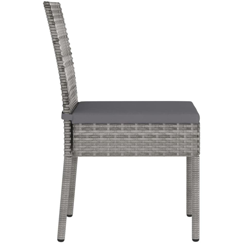 Set Da Pranzo Da Giardino 7 Pz In Polyrattan Grigio - Foto 10