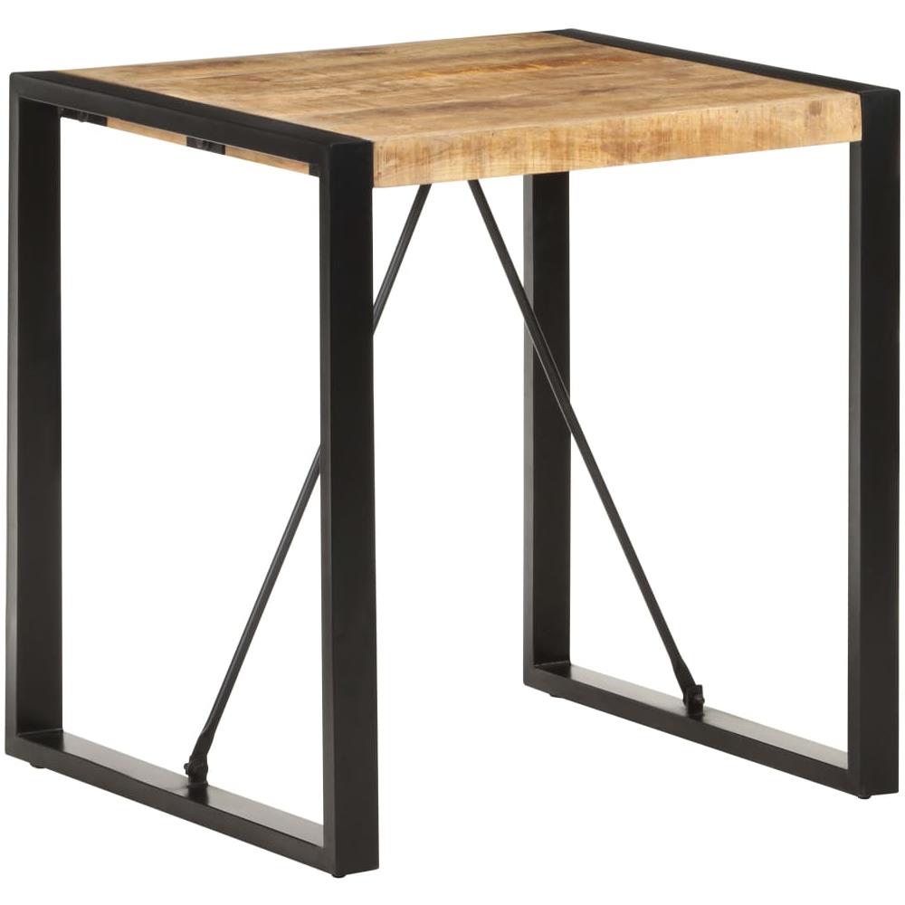 Tavolo Da Pranzo 70x70x75 Cm In Legno Massello Di Mango Grezzo - Foto 8