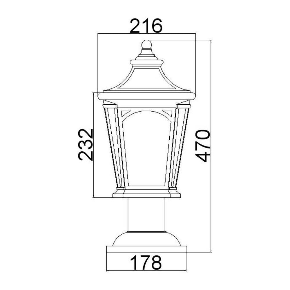 1 Lanterna A Piedistallo Medio Leggera - Finitura Mystic Black, E27 - Foto 1