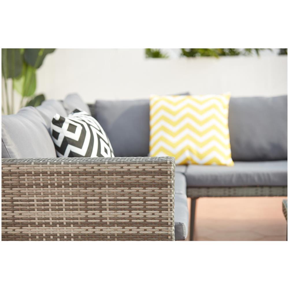 Salotto Da Giardino Basso Resina E Acciaio 5 Posti Tefari - Foto 2