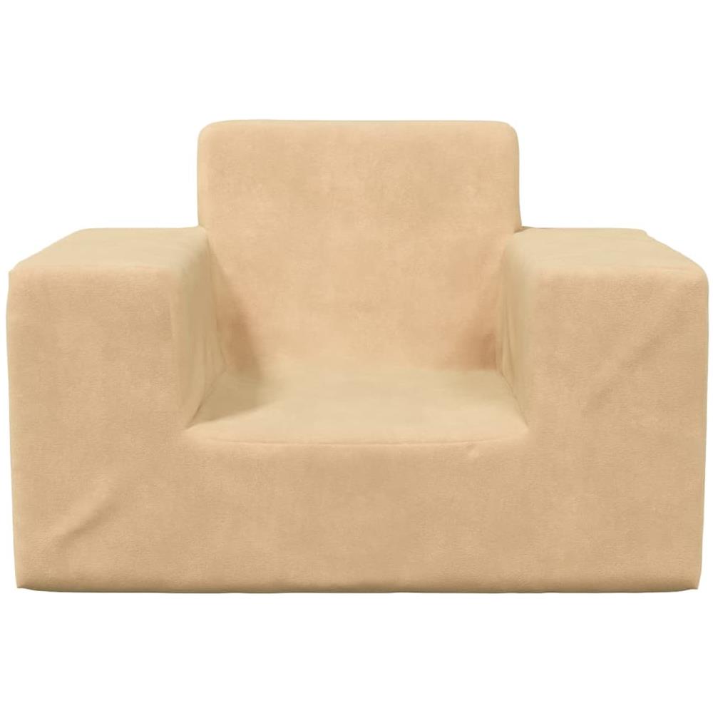 Divano per Bambini Crema in Morbido Peluche - Foto 2