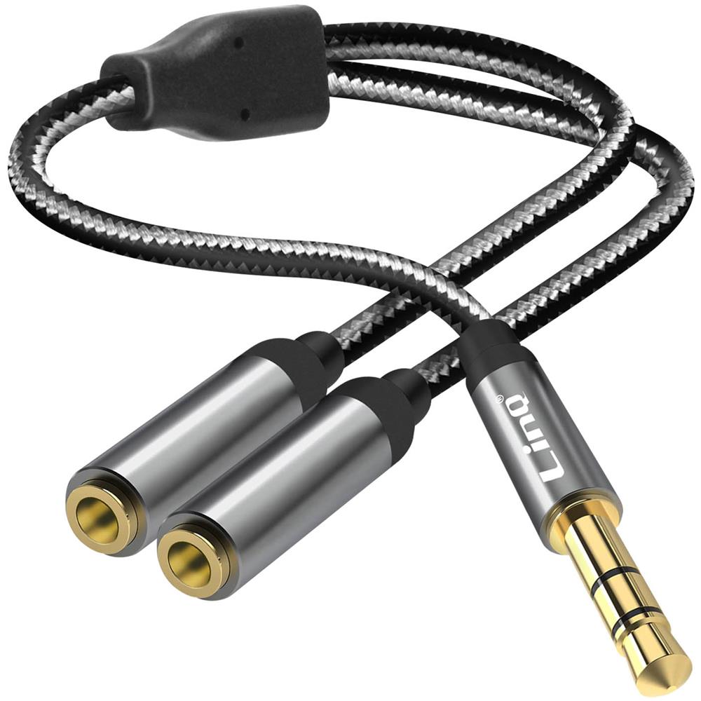 Adattatore Splitter Audio Da Jack 3,5 Mm Maschio A 2x 3,5 Mm Femmina - Foto 1
