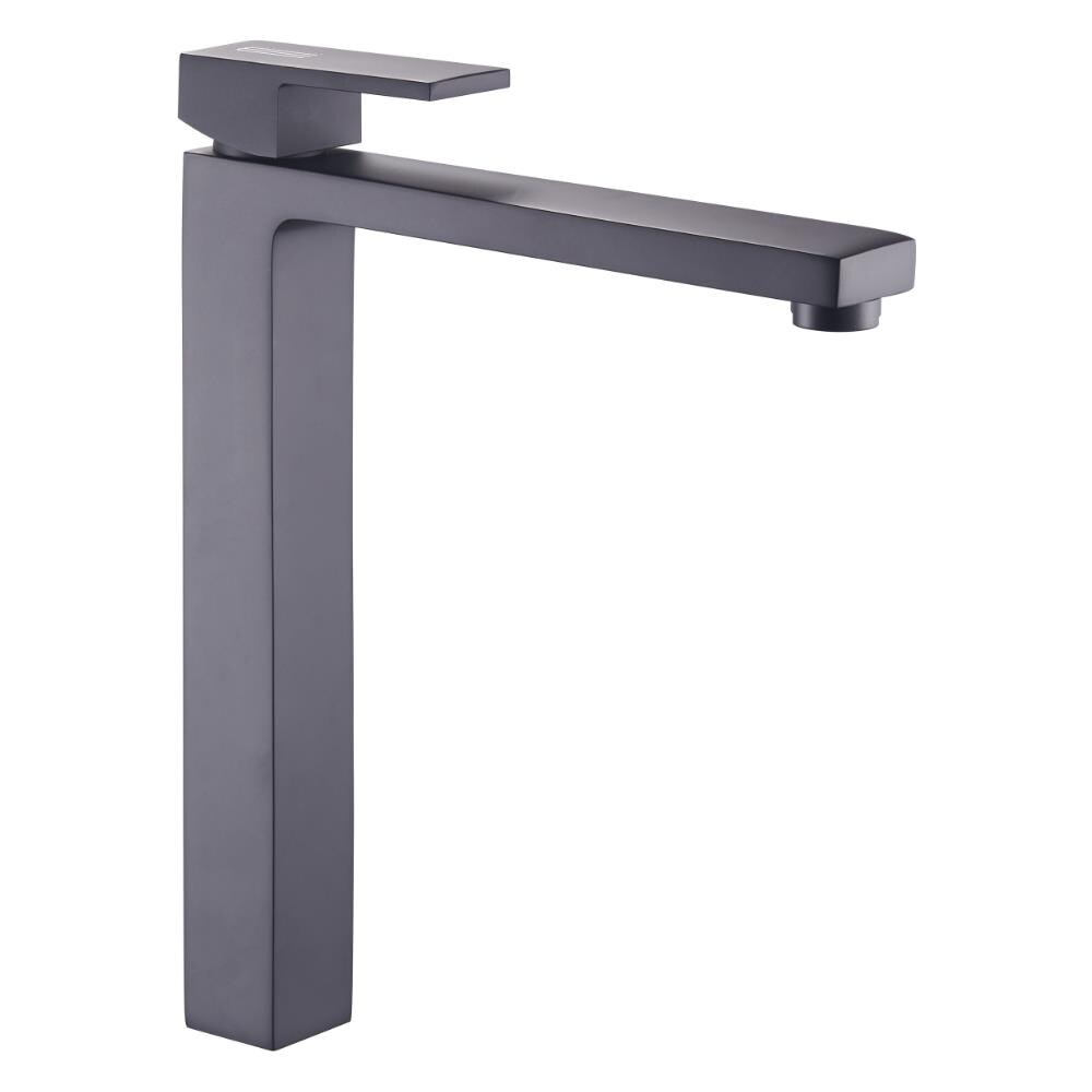 Miscelatore Rubinetto Lavabo Appoggio Purple Bocca Alta Nero Black - Foto 1