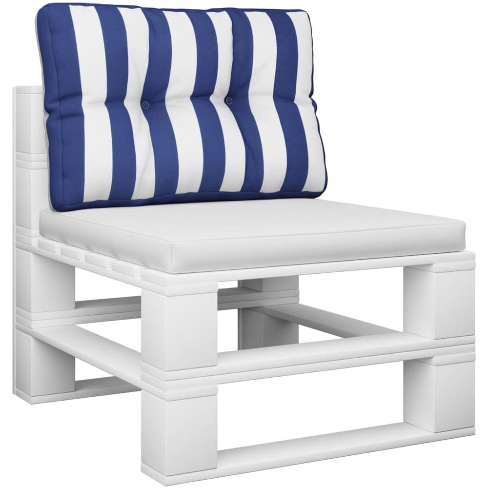 Cuscino Per Pallet Strisce Bianche E Blu 60x40x12 Cm In Tessuto - Foto 3