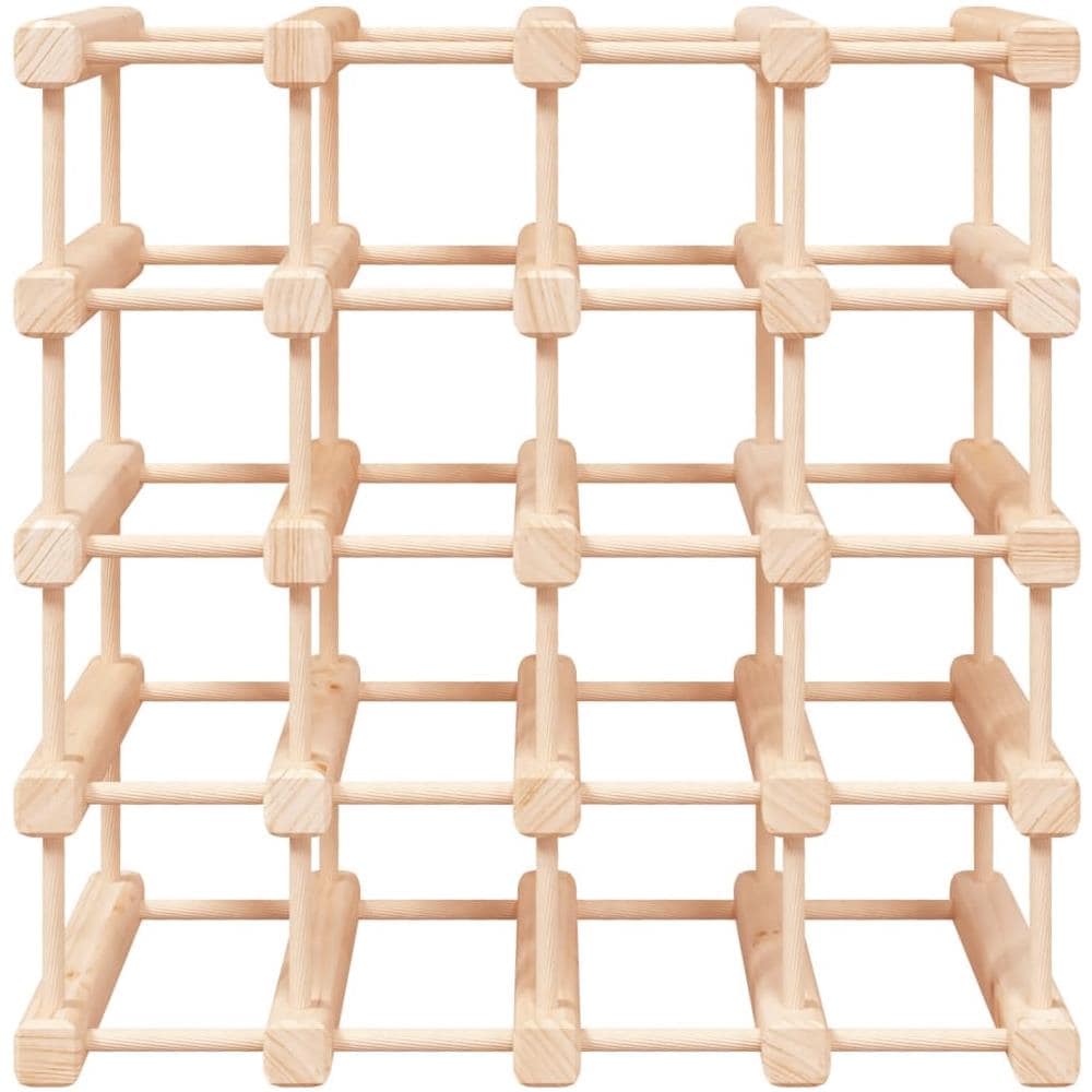 Portabottiglie Vino 20 Bottiglie 46,5x23x46,5 Cm Massello Pino - Foto 3