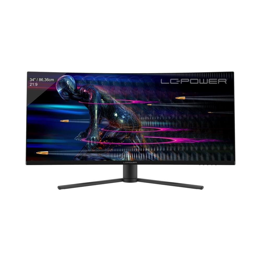 Monitor 34" LED VA Curvo LC-M34-UWQHD-165-C UltraWide Quad HD 3440 x 1440 Pixel Tempo di Risposta 4 ms Frequenza di Aggiornamento 165 (Hz) - Foto 1
