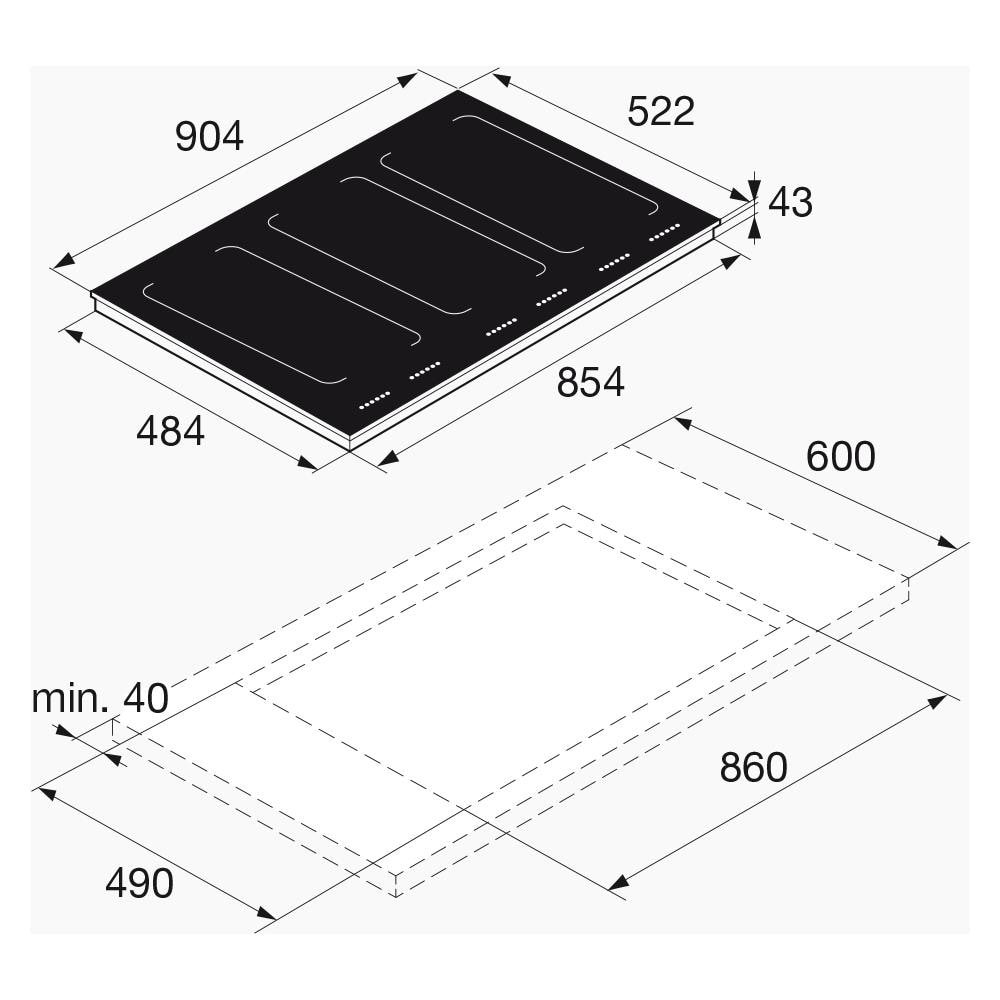 Piano Cottura HI16111G a Induzione 4 Zone Cottura da 60 cm Colore Nero - Foto 2