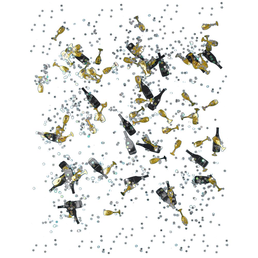 Coriandoli Neri E Oro Per Capodanno Taglia Unica - Foto 2