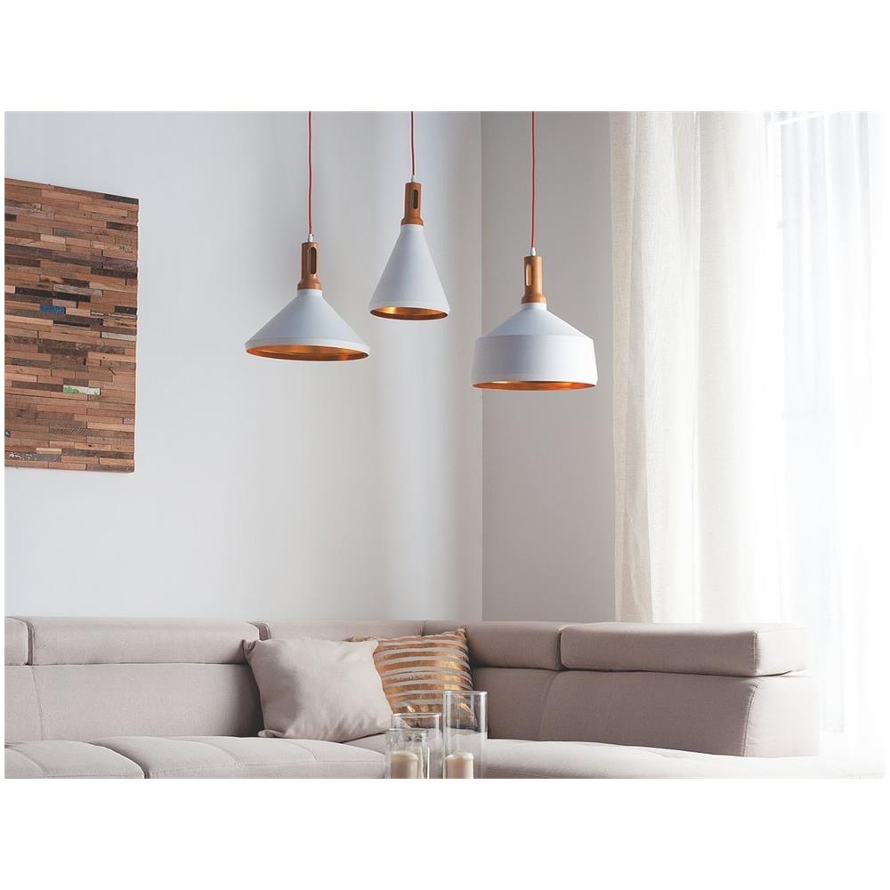 Lampadario A Sospensione Bianco / oro Mackenzie - Foto 2