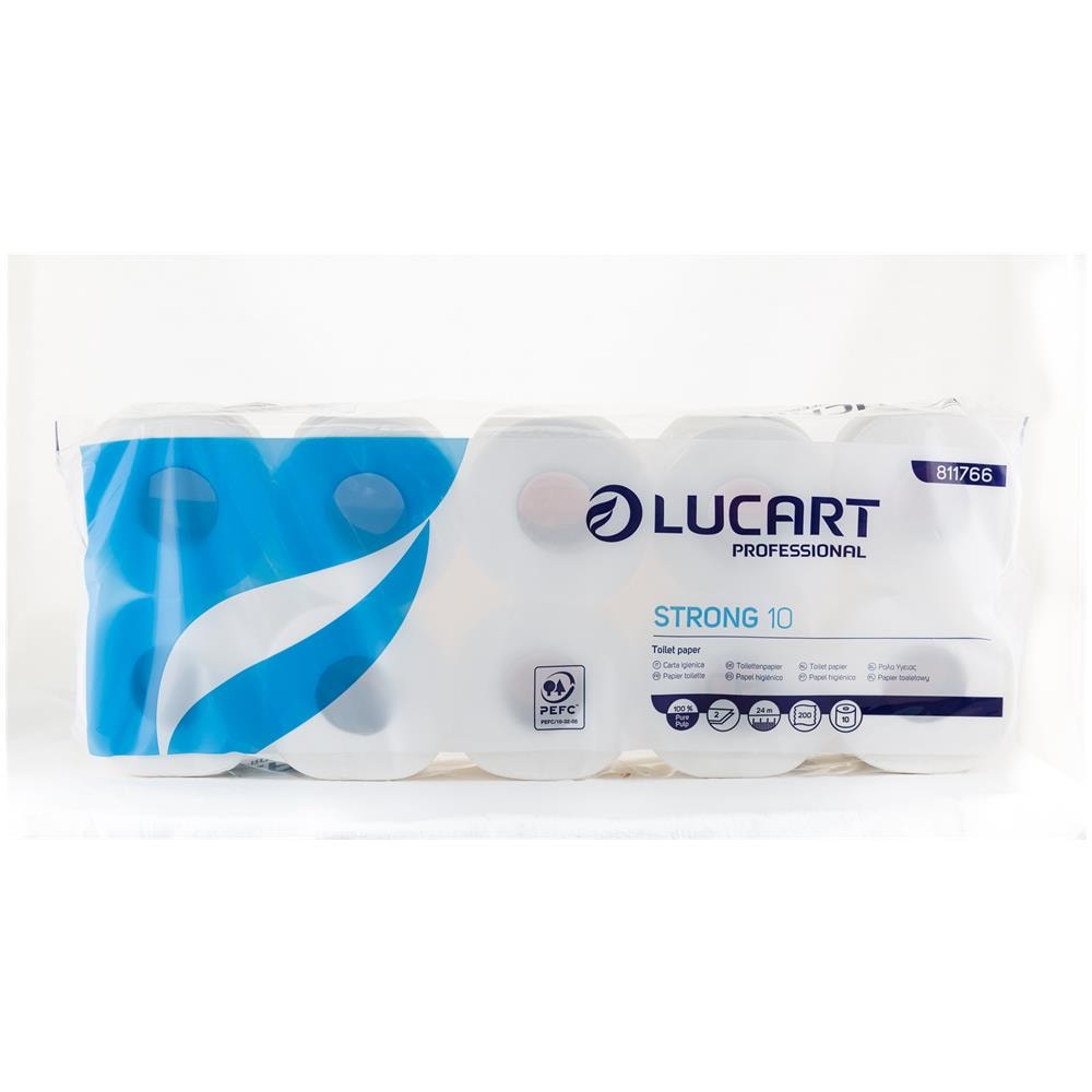 Carta Igienica Strong 200 Strappi, 2 Veli, Pura Cellilosa, Conf. 10 Rotoli - Foto 1