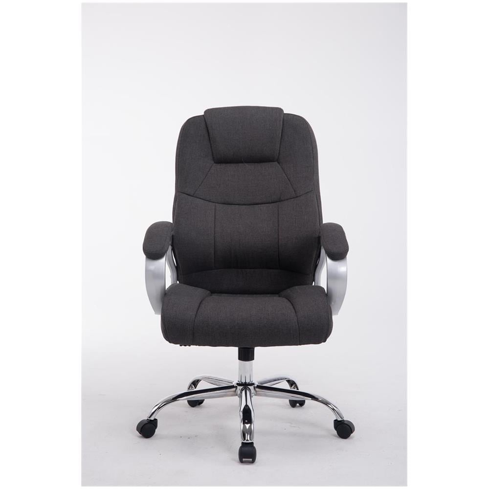 Poltrona Ufficio Apoll XL in Stoffa - Sedia Scrivania Ergonomica Pc Girevole Oscillante - Sedia Direzionale con Braccioli Carico Max 150KG Grigio Scuro - Foto 2