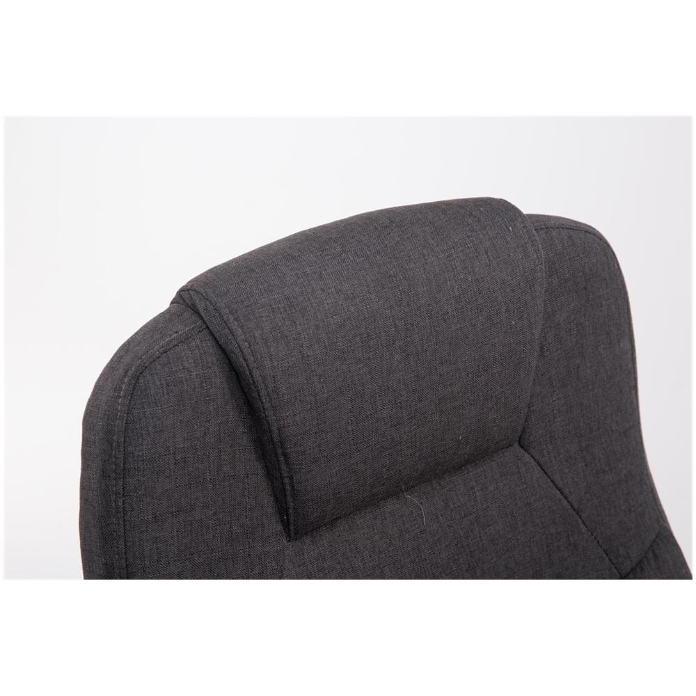 Poltrona Ufficio Apoll XL in Stoffa - Sedia Scrivania Ergonomica Pc Girevole Oscillante - Sedia Direzionale con Braccioli Carico Max 150KG Grigio Scuro - Foto 5