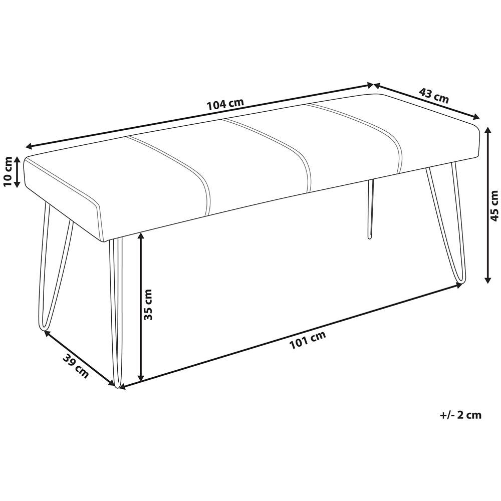 Panchina In Similpelle Beige Betin - Foto 2