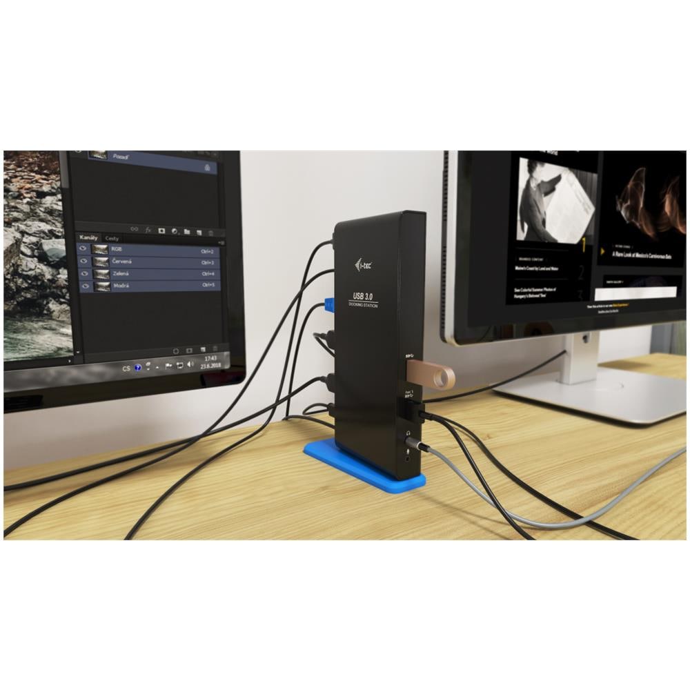 Docking Station Universale per Laptop 2x USB-A 3.0 / 1x USB-C / 2x HDMI Colore Nero - Foto 5