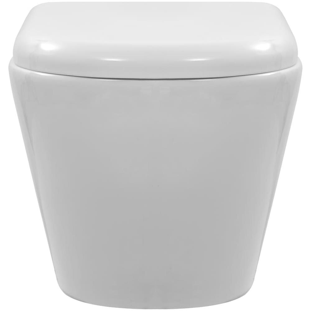 Wc Sospeso Con Design Senza Bordi In Ceramica Bianca - Foto 8