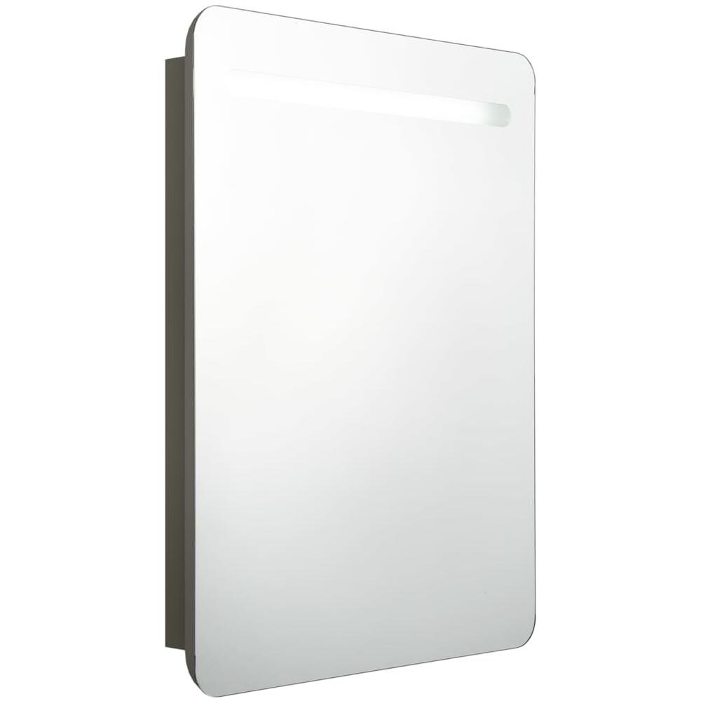 Armadietto Bagno con Specchio e LED Antracite 60x11x80 cm - Foto 2