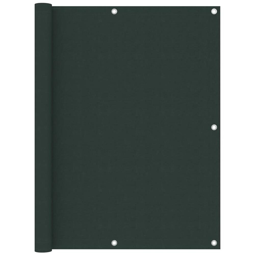 Paravento da Balcone Verde Scuro 120x500 cm Tessuto Oxford - Foto 1