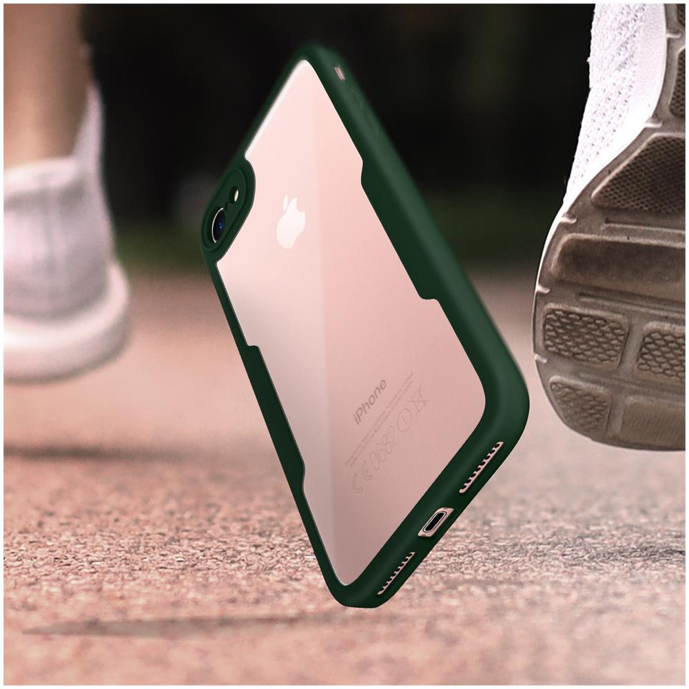 Cover Iphone 7 / 8 / Se 2020 Retro Plexiglass Fronte Polimero Bordo Verde - Foto 5