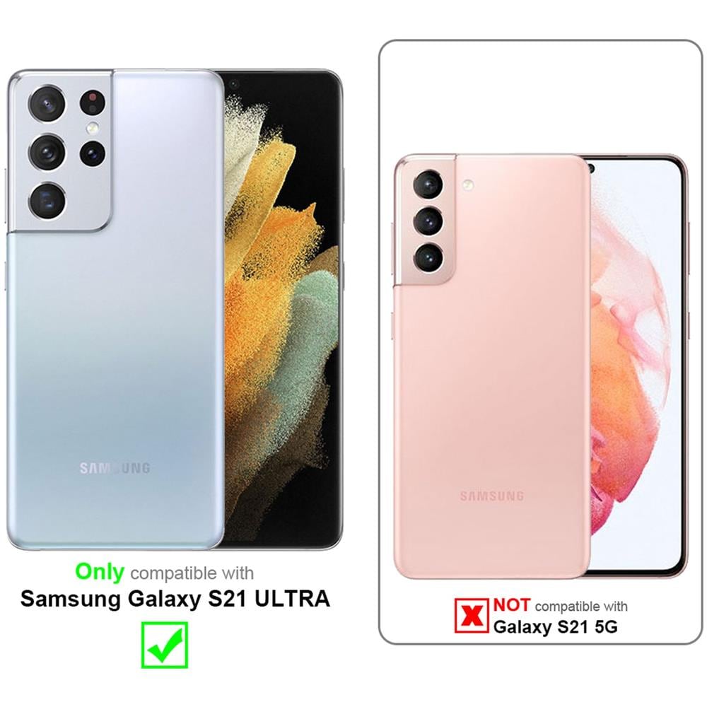 Custodia Compatibile Con Samsung Galaxy S21 Ultra In Trasparente Con Glitter - Coperchio Protettivo In Silicone Tpu Flessibile Con Glitter Scintillanti - Foto 2