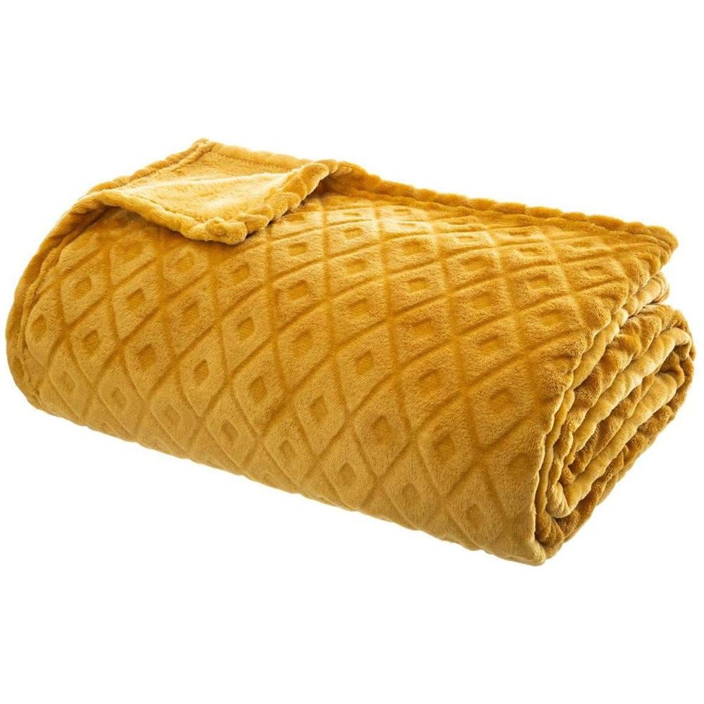 Coperta Morbida, Kapa, Copriletto Losan, Placcato 3d, Giallo, 180 X 230 Cm - Foto 1