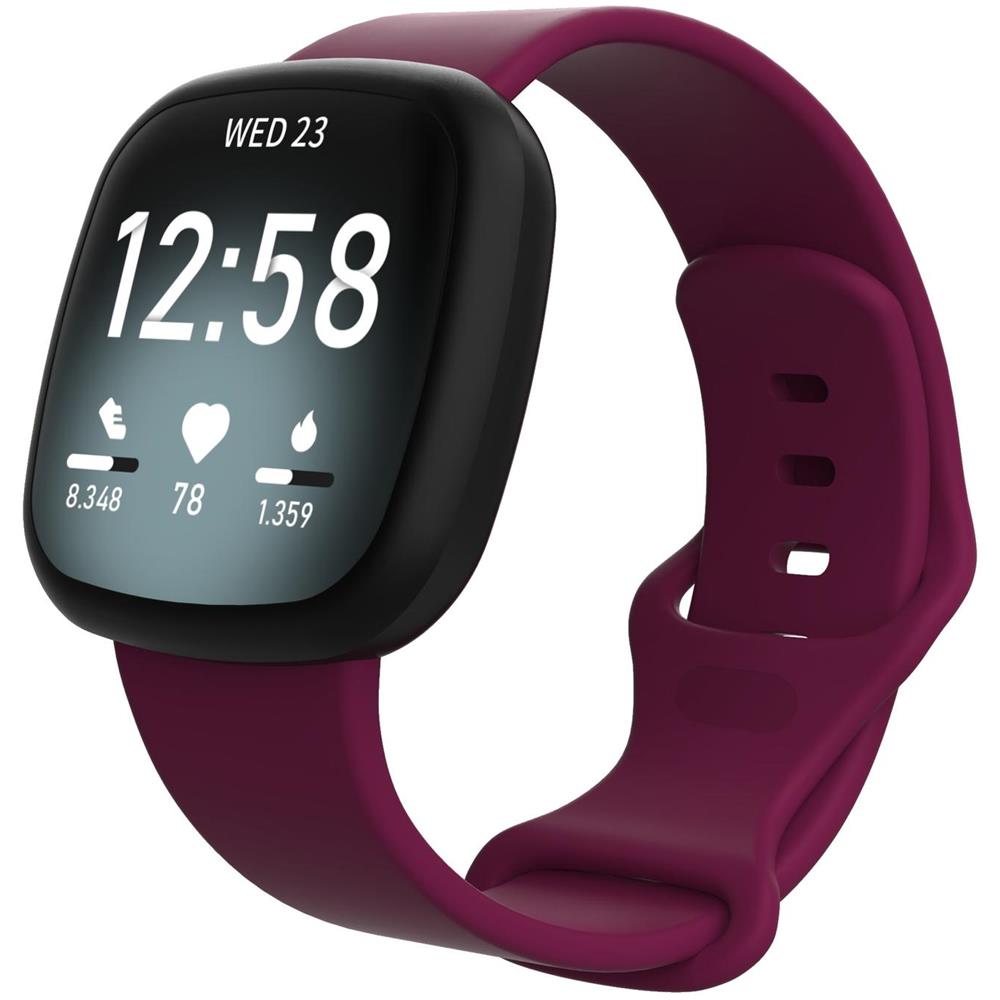 Bracciale Fitbit Versa 3/fitbit Sense In Silicone Bordeaux (s) - Foto 1