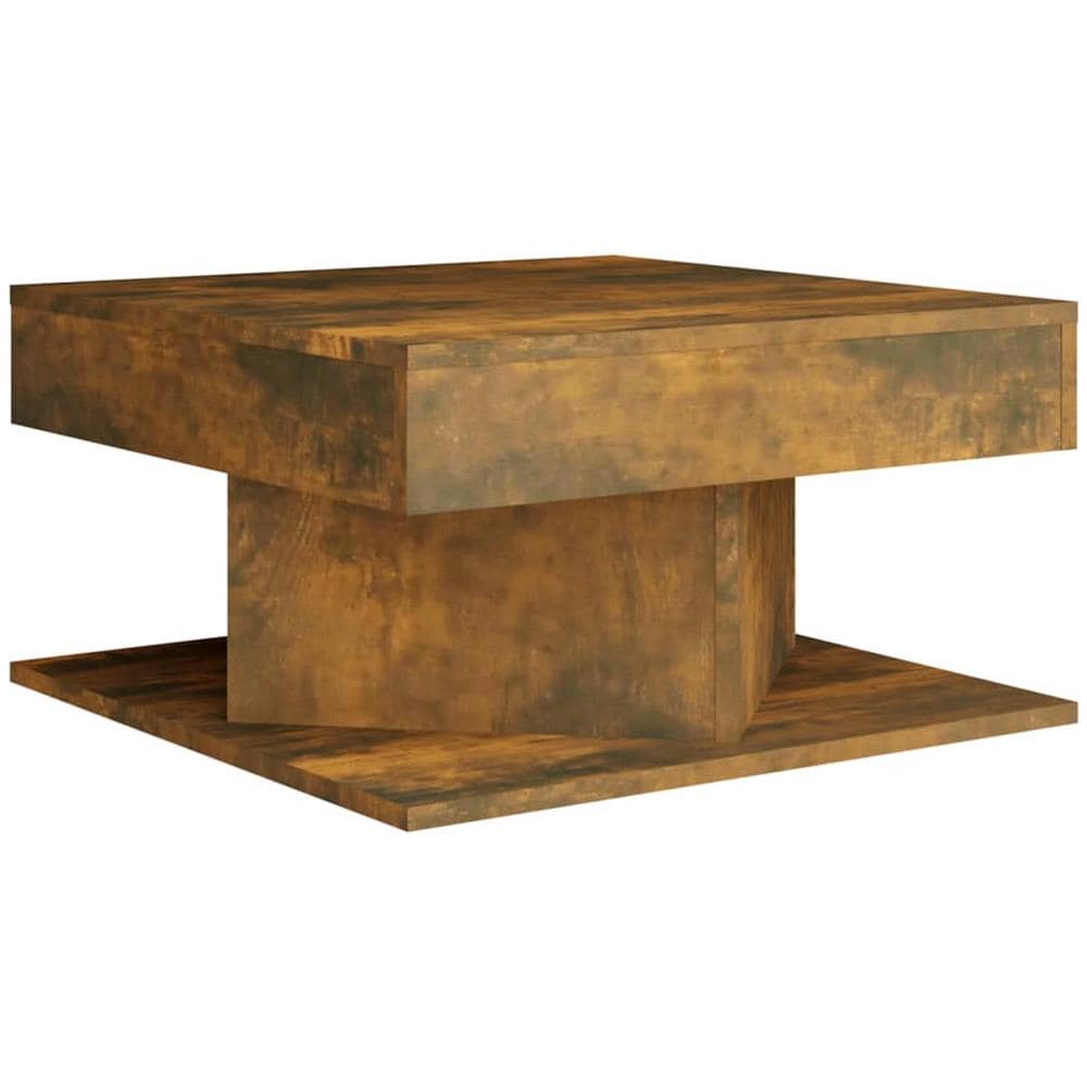 Tavolino Da Salotto Rovere Fumo 57x57x30cm In Legno Multistrato - Foto 2