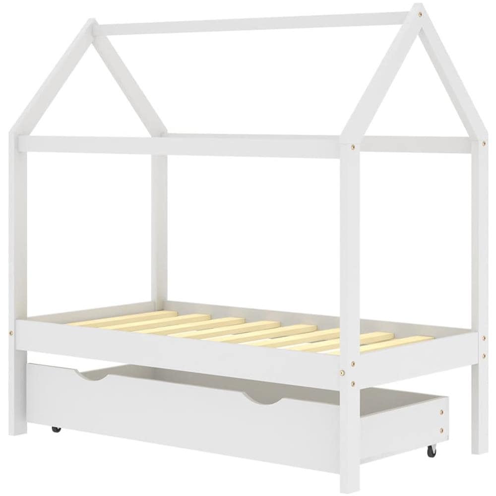 Giroletto Per Bambini Cassetto Bianco In Pino Massello 70x140cm - Foto 2