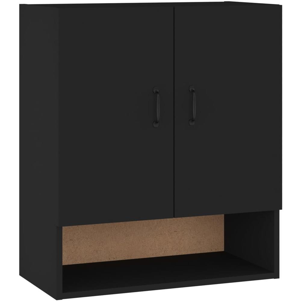 Armadietto A Muro Nero 60x31x70 Cm In Legno Multistrato - Foto 2