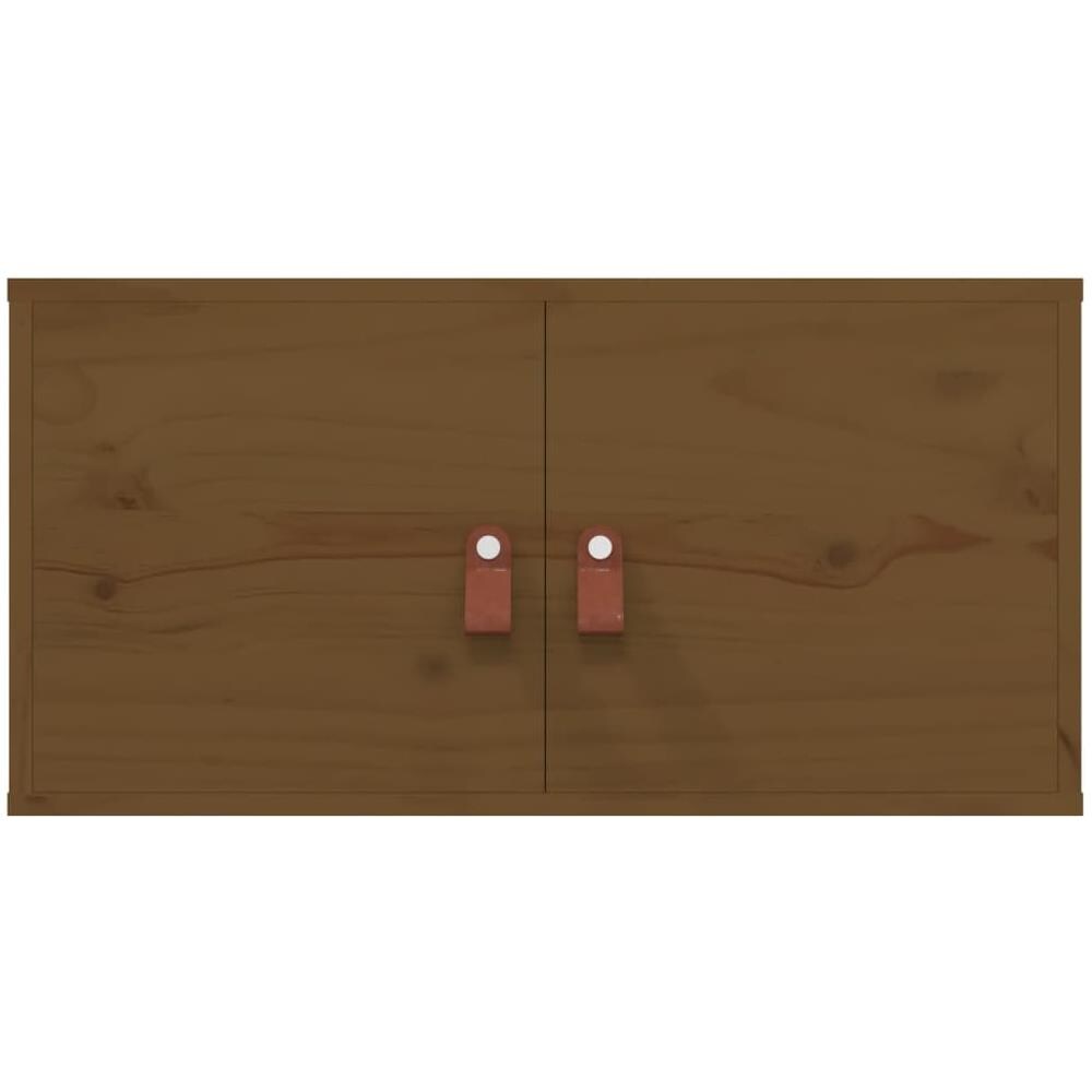 Pensili 2 Pz Marrone Miele 60x30x30cm In Legno Massello Di Pino - Foto 2