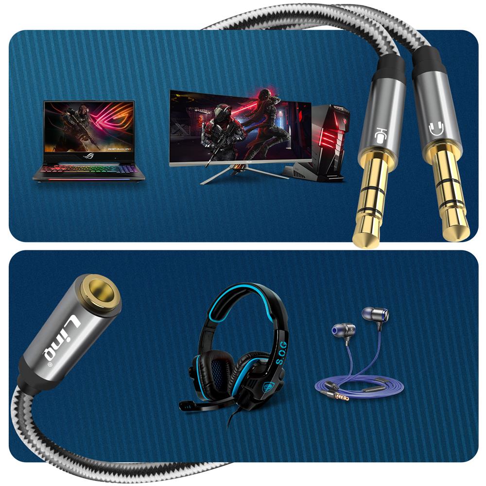 Adattatore Splitter Audio Da Jack 3,5 Mm Femmina A 2x 3,5 Mm Maschio - Foto 2