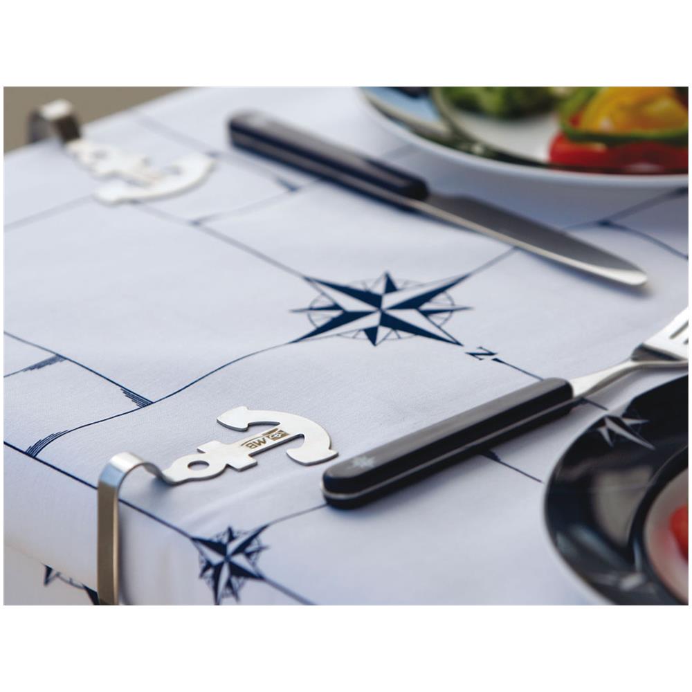 Clip Antivento Ferma Tovaglia In Acciaio Inox. Set 4 Pz. - Foto 1