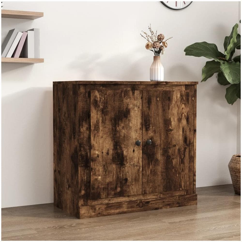 Credenza Rovere Fumo 70x35,5x67,5 Cm In Legno Multistrato - Foto 1