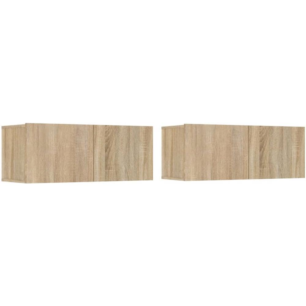 Set Di Mobili Porta Tv 6 Pz Rovere Sonoma In Legno Multistrato - Foto 3