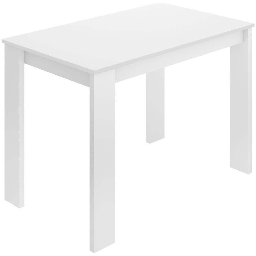 Tavolo Fisso Badile, Tavolo Da Pranzo Multiuso, Tavolo Rettangolare Da Cucina O Sala Da Pranzo, 110x67h77 Cm, Bianco - Foto 2