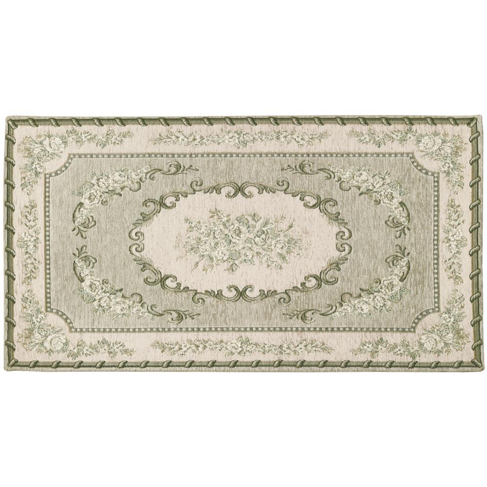 Tappeto Velour Antiscivolo Disegno Oper&agrave; By Suardi Rotondo diam. 200 Verde - Foto 1