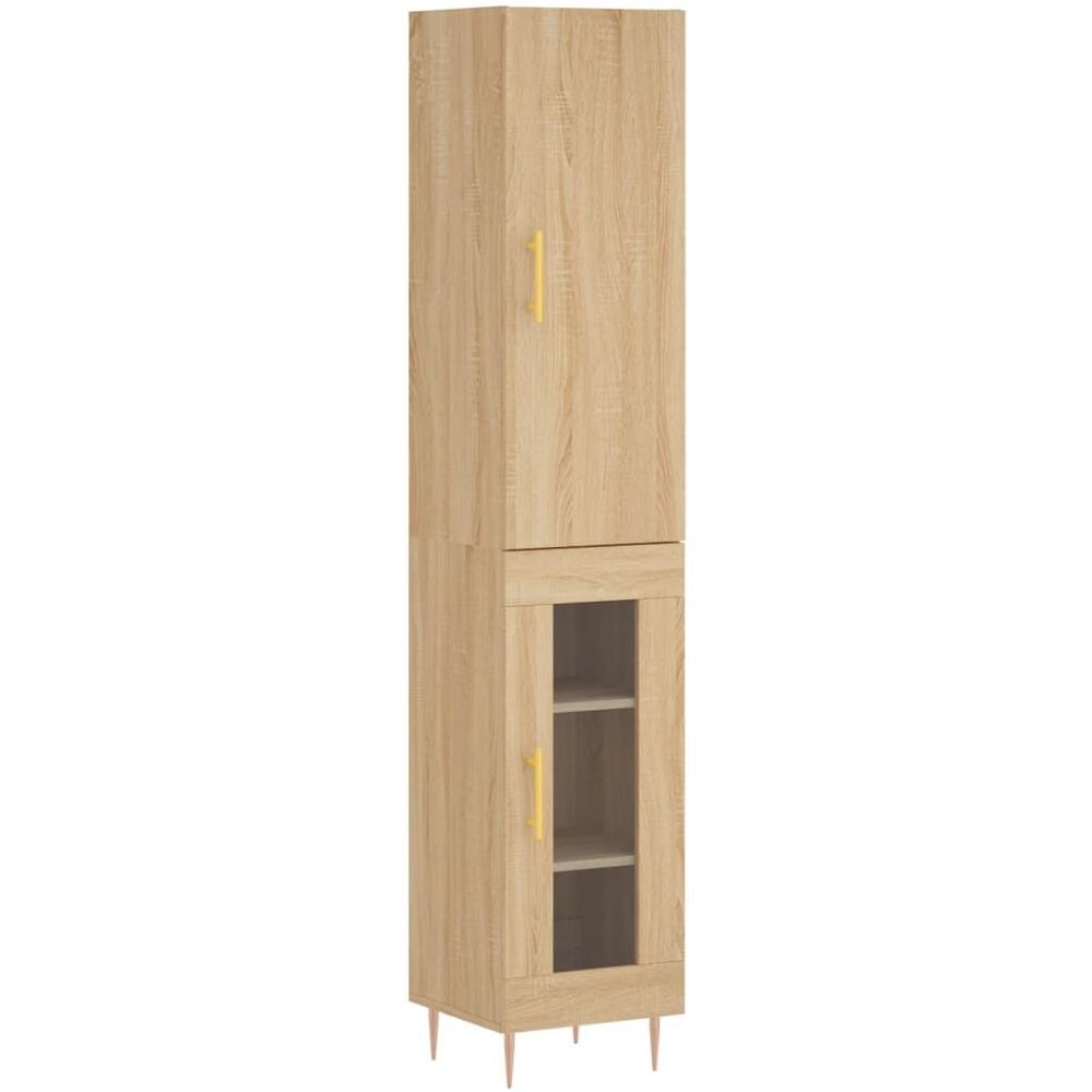 Credenza Rovere Sonoma 34,5x34x180 Cm In Legno Multistrato - Foto 2