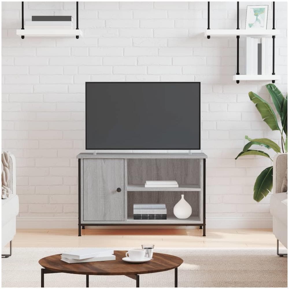 Mobile Porta Tv Grigio Sonoma 80x40x50 Cm In Legno Multistrato - Foto 1
