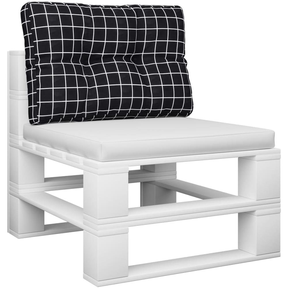 Cuscino Per Pallet Motivo A Quadri Nero 60x40x12 Cm In Tessuto - Foto 3