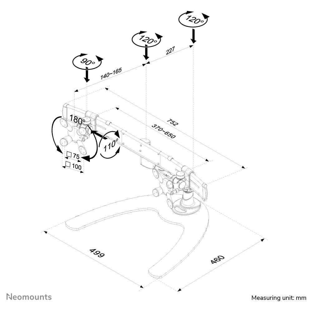 FPMA-D940DD Supporto da Scrivania con Molla a Gas per Doppio Monitor - Foto 3
