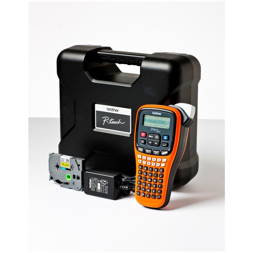 Etichettatrice Portatile Formato 12 mm Schermo LCD 20 mm / sec Nera e Gialla - Foto 2