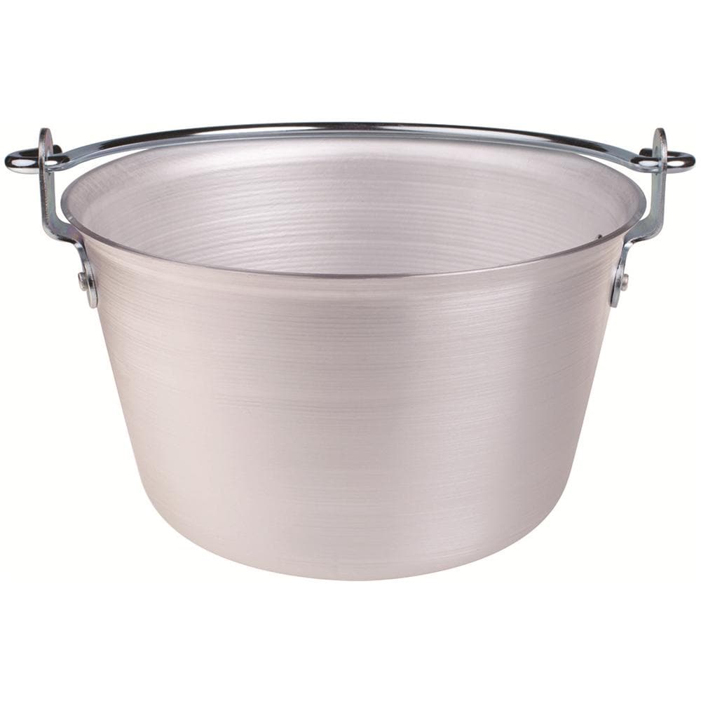 Paiolo per Polenta con Manico ad Arco Diametro 38 cm - Linea Alluminio 3 mm - Foto 2