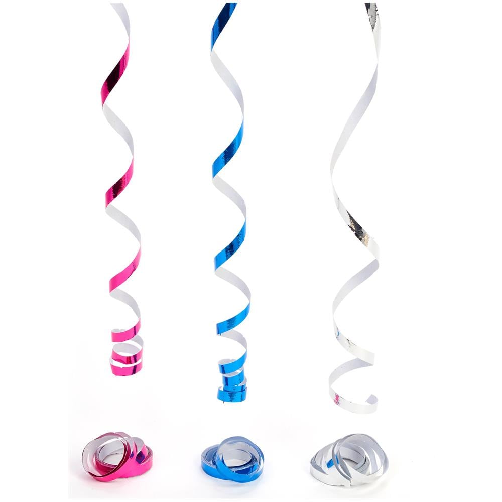 3 Tubi Di Stelle Filanti Metallizzate Per Capodanno Taglia Unica - Foto 1