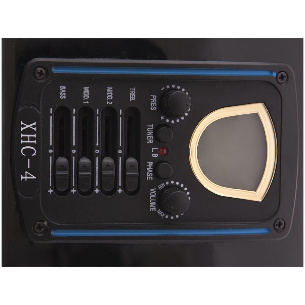 Chitarra Elettro Acustica Western Aw-400 Colore Nero - Foto 6