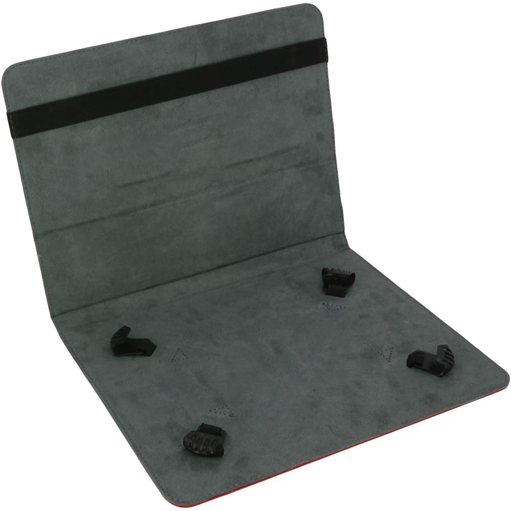 Custodia Folio Univerale Angoli Estensibili Per Tablet 10'' - Rossa - Foto 2