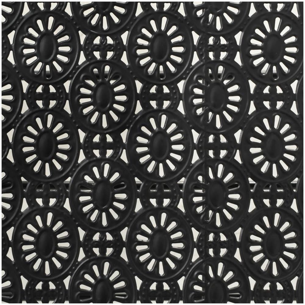 Tavolino Da Caffè Pieghevole Vintage Metallo 100x50x45 Cm Nero - Foto 7