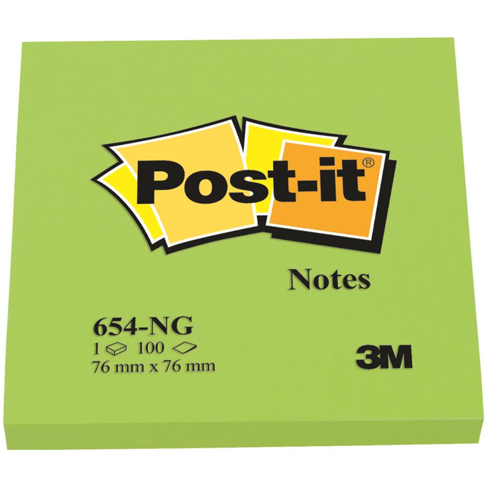 Post-it - 100 Foglietti Post-it Colore Verde 76x76mm (6 Pz)  - Foto 1